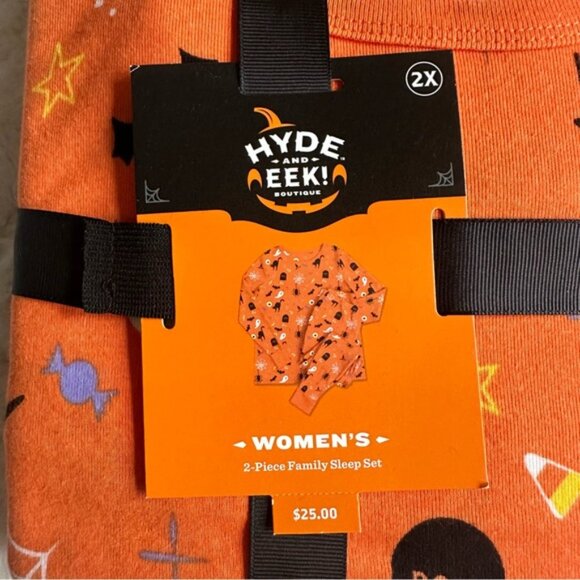 Target Hyde & Eek! | 2-Piece Family Sleep Set Orange Spooky Print | Size 2X - Picture 4 of 6
